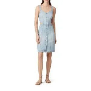 Blank NYC Wake Up Call Button Down Cutout‎ Denim Dress Sz XS - NWT